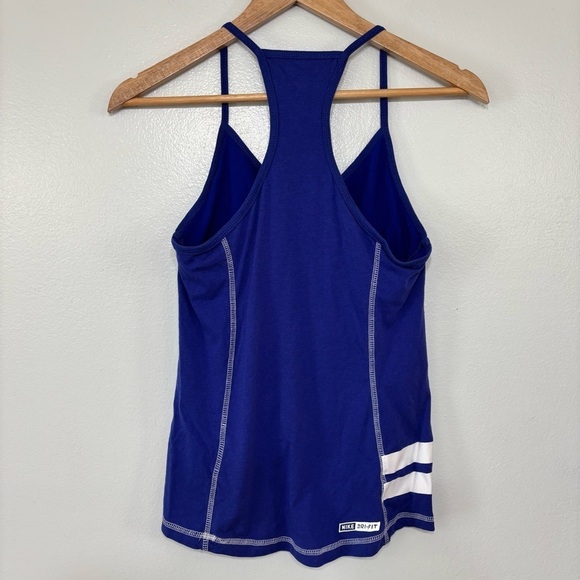 Hurly + Nike Blue Y2K Racer Back Dri-Fit Tank Top Athletic Size L - Picture 5 of 5